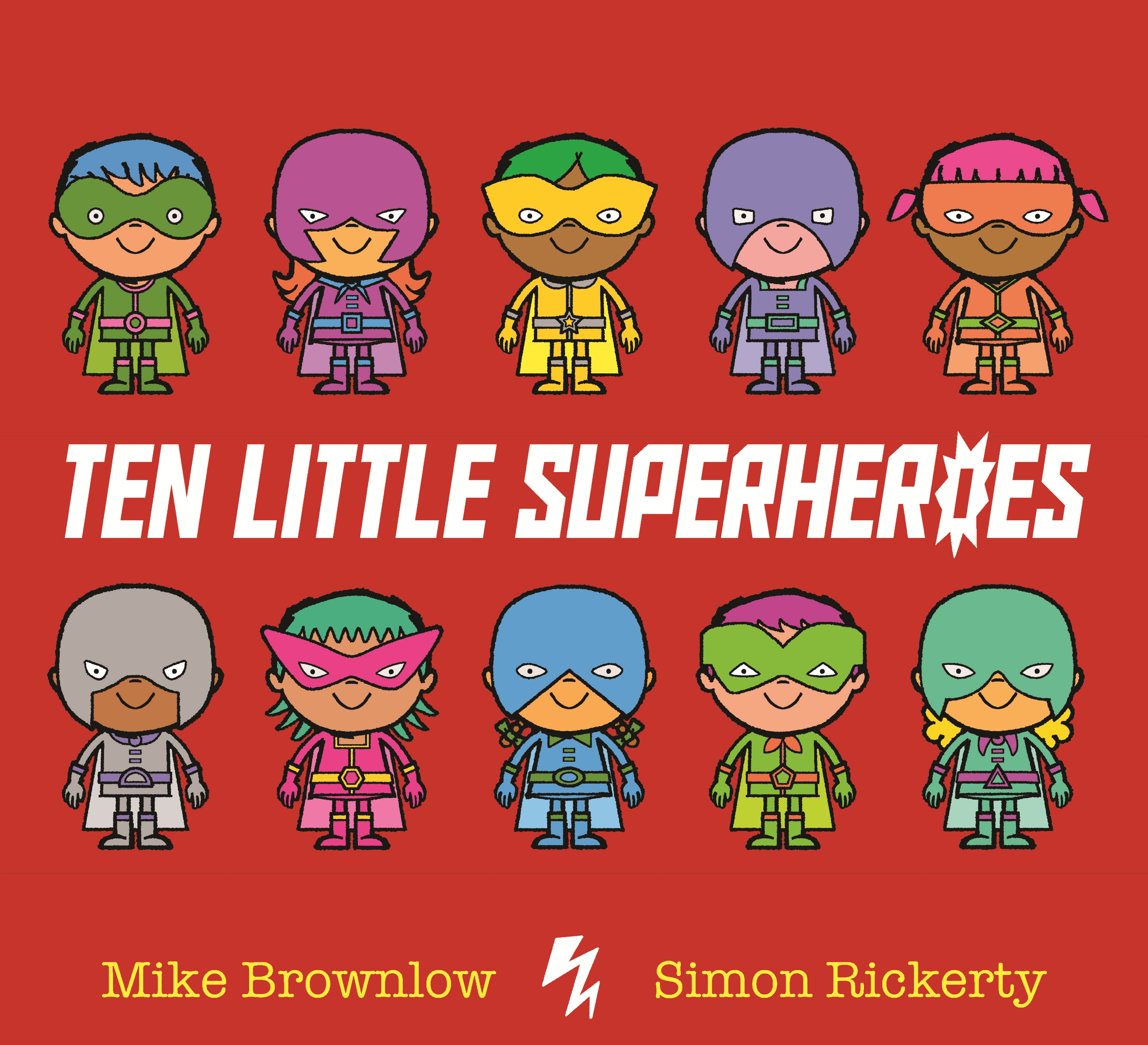 Супергерои на английском. Майк Браунлоу. Tiny Dreams Five little Superheroes. Ten little Shapes.